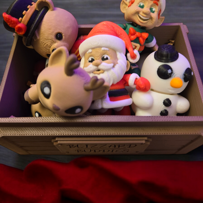 Blizzard Buddies - Cute Christmas Themed 3d Printed Collectibles - 5 Pack of Christmas Characters