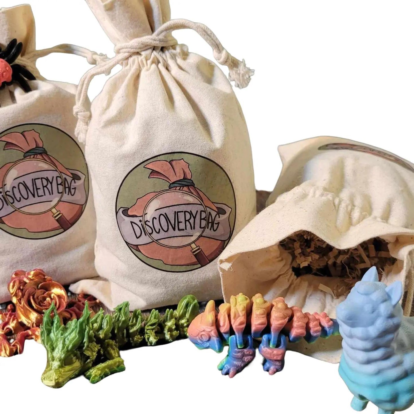 3d Printed Creature Discovery Bag - 4 Models in Each Bag - Desk Figurines