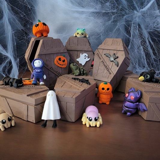 Boo Buddies Fun Pack - 3D Printed Spooky-Themed Collectible Blind Box for Halloween